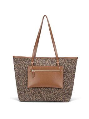 Women's Vegan Leather Tote Bag - Large Work Top-Handle Hobo with Shoulder Strap